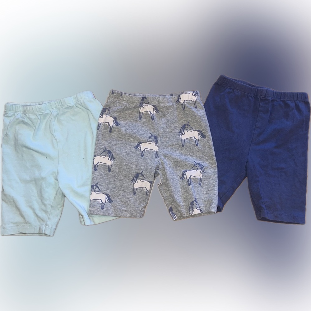 Okie Dokie Toddler Girl’s Cotton Pull-On Biker Shorts 5T -3 Pair Bundle
